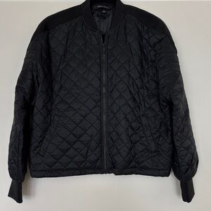 Women’s Quilted Bomber Jacket - Black